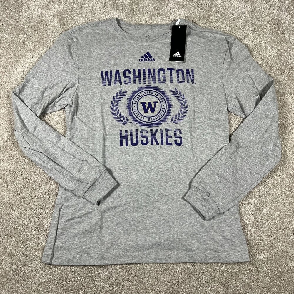 Adidas‎ Womens Size Small Gray Heathered Washington Huskies Creator NCAA T Shirt